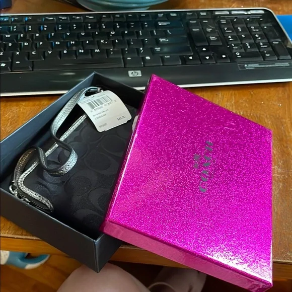 Coach Black and Silver Wristlet - Picture 8 of 12